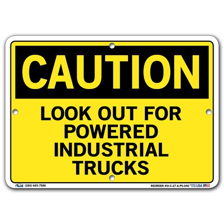 Vestil Polystyrene Sign, 7-1/2" H, 10-1/2" W, Polystyrene, Rectangle, English, SI-C-27-A-PS-040 SI-C-27-A-PS-040